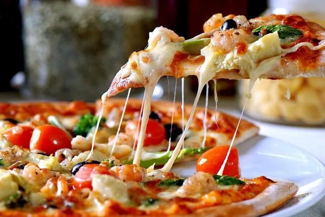 pizza baja en grasa