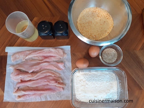 Receta de ingredientes para pepitas