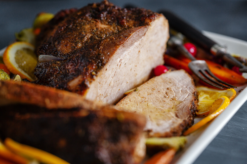 Asado preparado en el horno