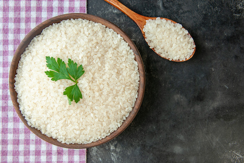 Plato de presentación de arroz Arborio