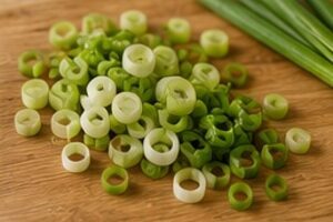Cómo cortar cebollas verdes